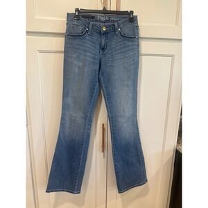 Western rock Wrangler Blue Low Rise Bootcut Jeans casual 26x32 cowgirl